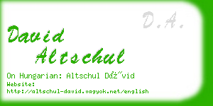david altschul business card